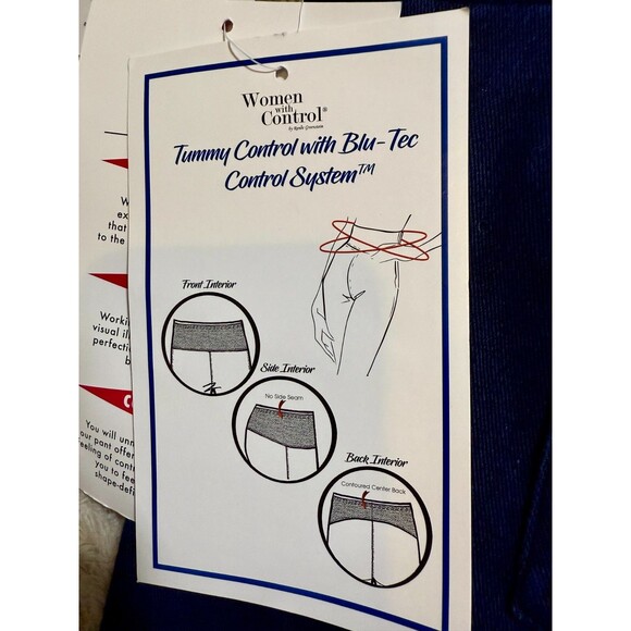 Women with Control Crop Pants Tummy Control Bue Jeans. NWT. Size US 22WP - Picture 7 of 14